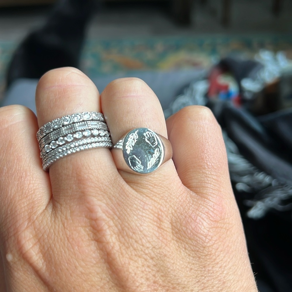 Sterling silver signet ring